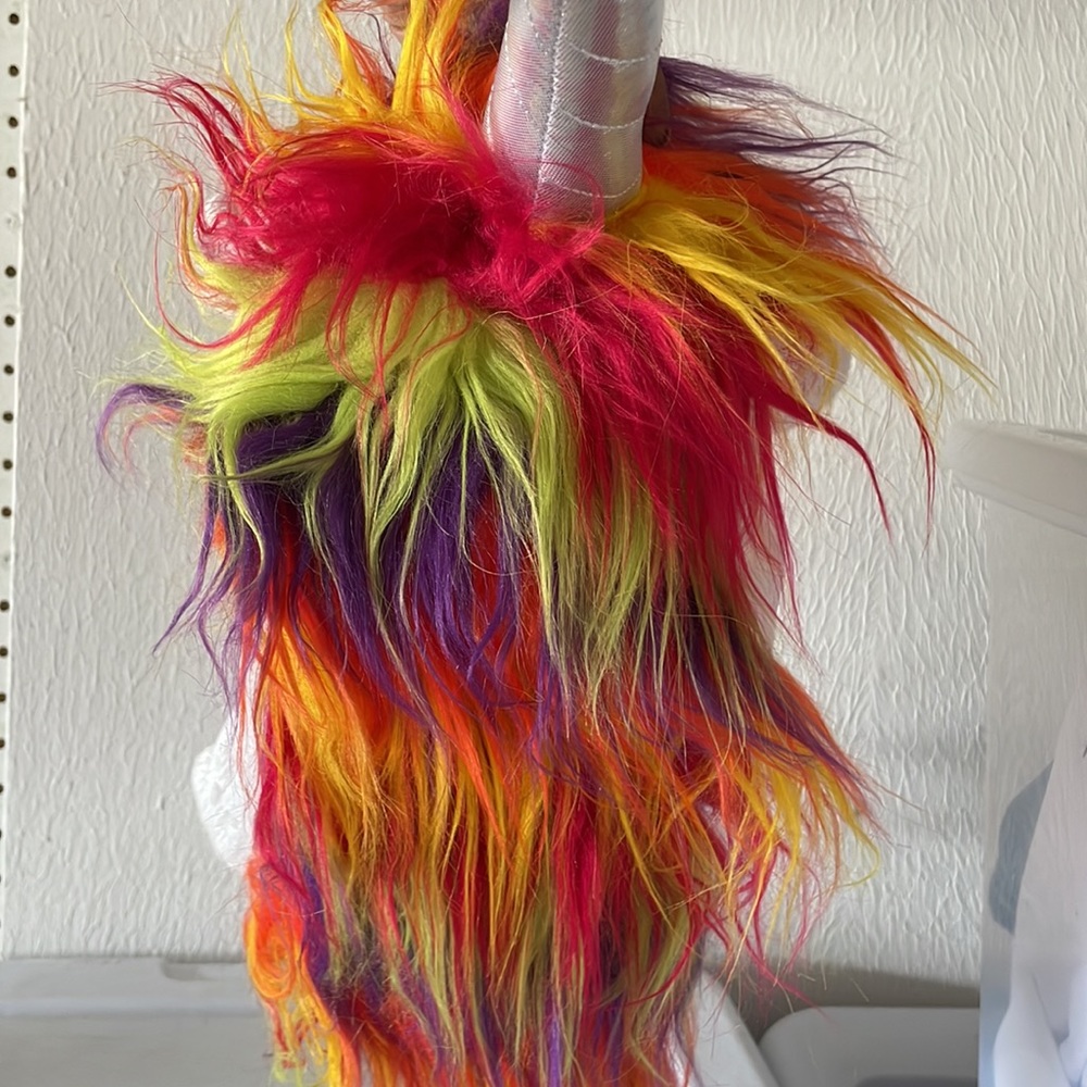 Pet Krewe unicorn dog Halloween costume fits necks 13”-32” NWT Rainbow colors 🌈